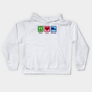 Peace Love Moving Company Kids Hoodie